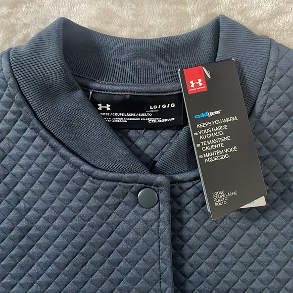 NEW!! UNDER ARMOUR COLD GEAR GRAY JACKET. SIZE LARGE. WOMEN’S. - Picture 4 of 6